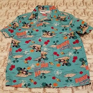 Disney 3T short sleeve button up Hawaiian shirt